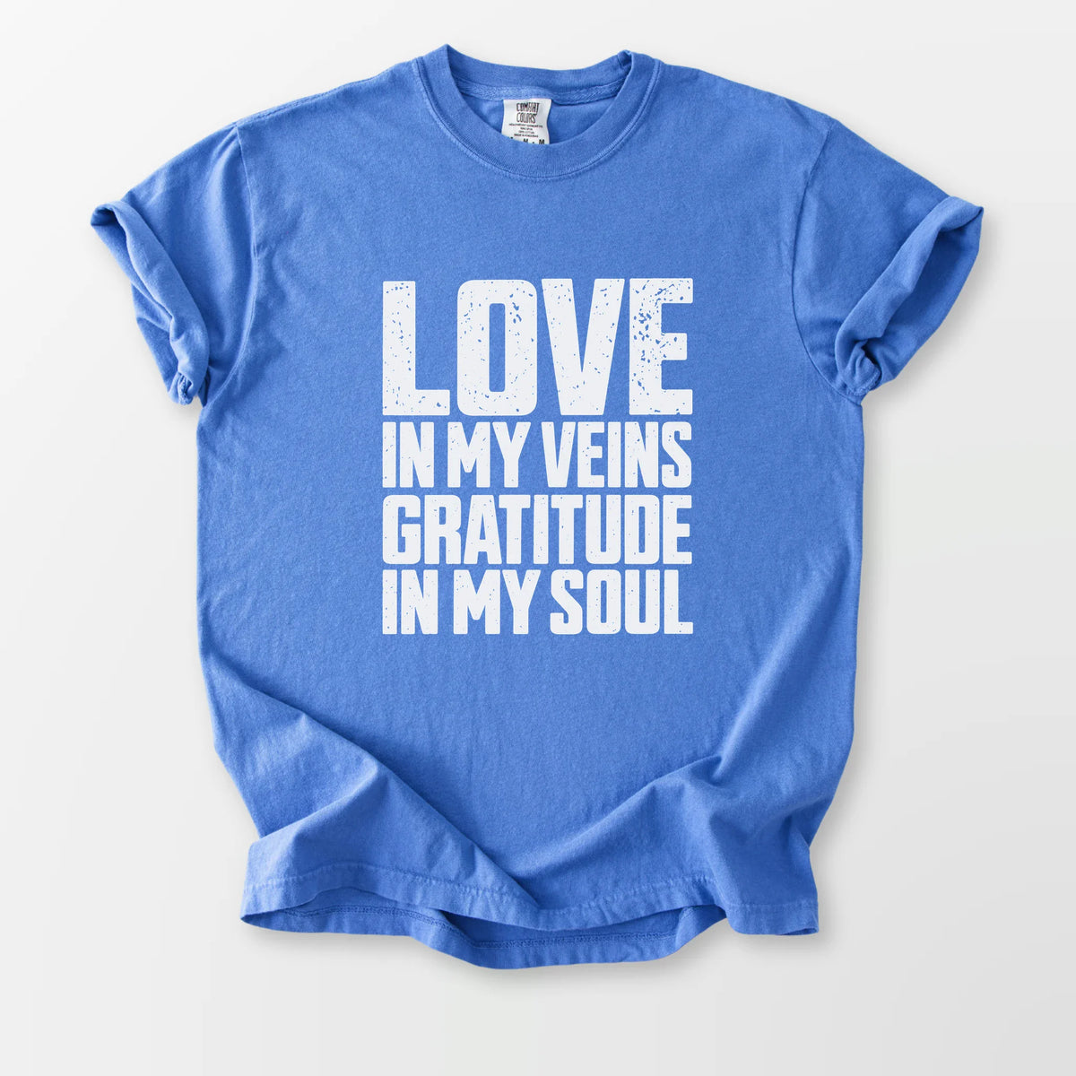 Love In My Veins Comfort Tee Mystic Blue T-Shirt