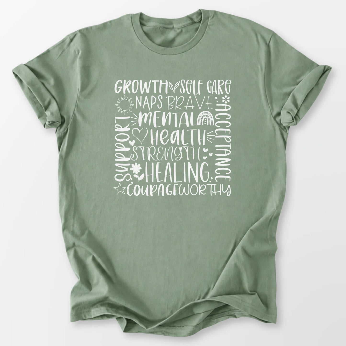 Mental Health Strength Tee Sage T-Shirt