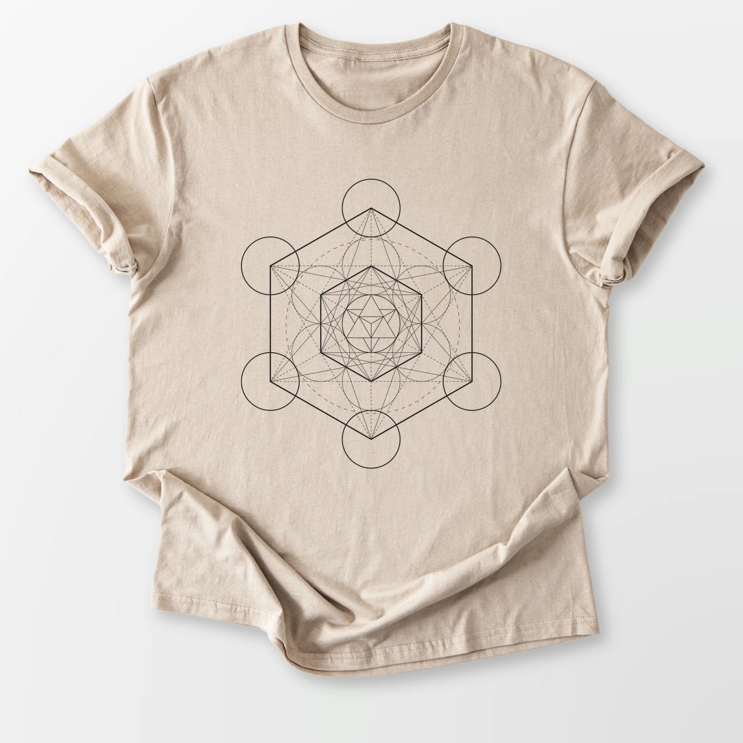 Metatron's Cube Tee Sand T-Shirt