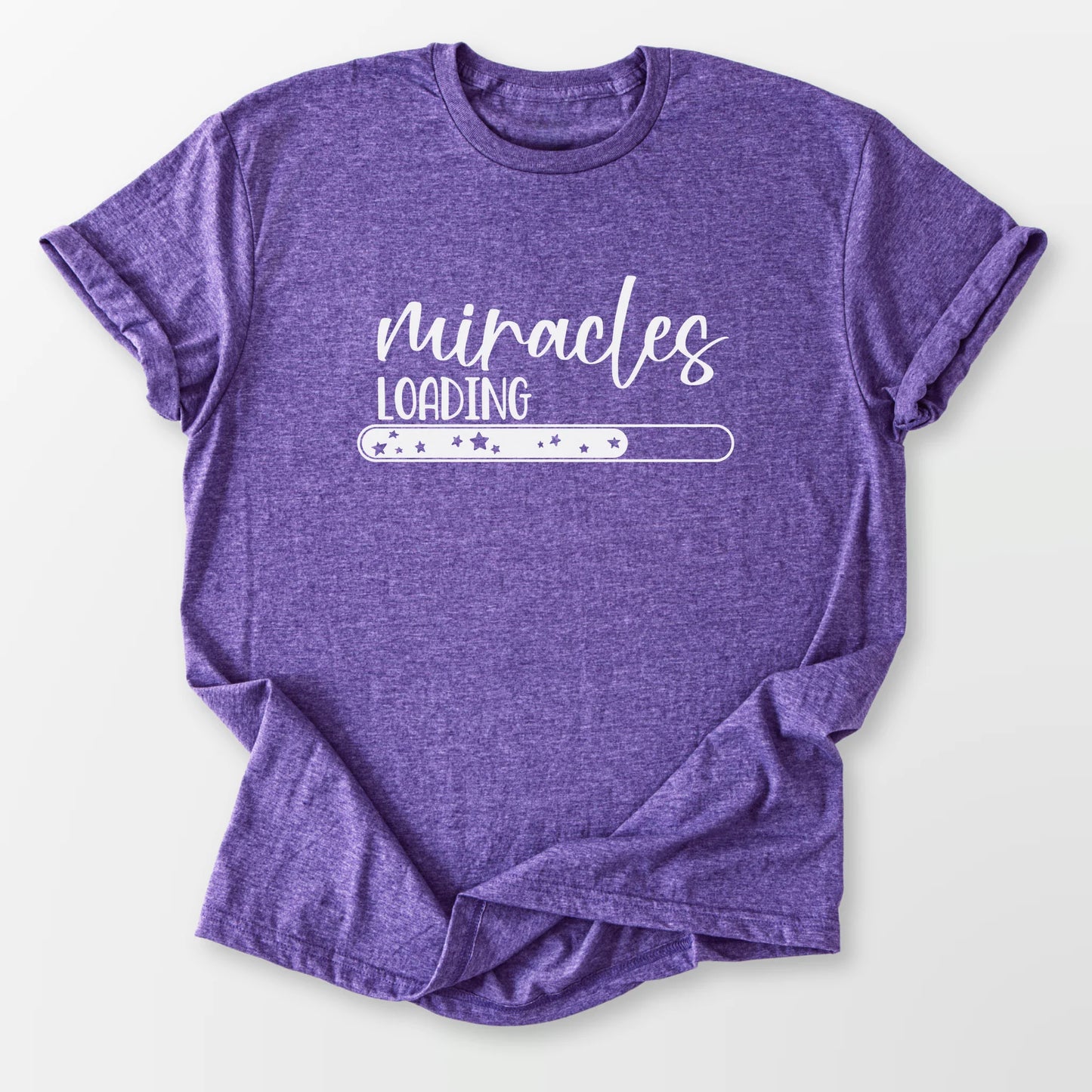 Miracles Loading Tee Heather Purple T-Shirt