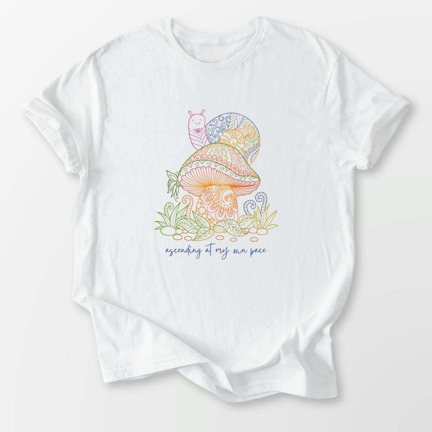 Ascending at My Own Pace Tee White T-Shirt