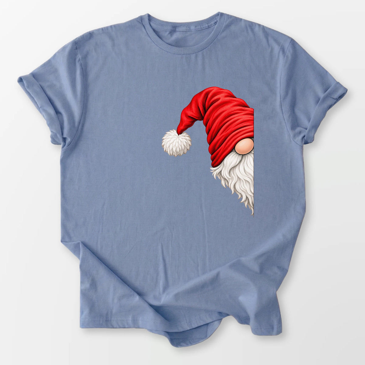 Peeking Gnome Tee Stone Blue T-Shirt