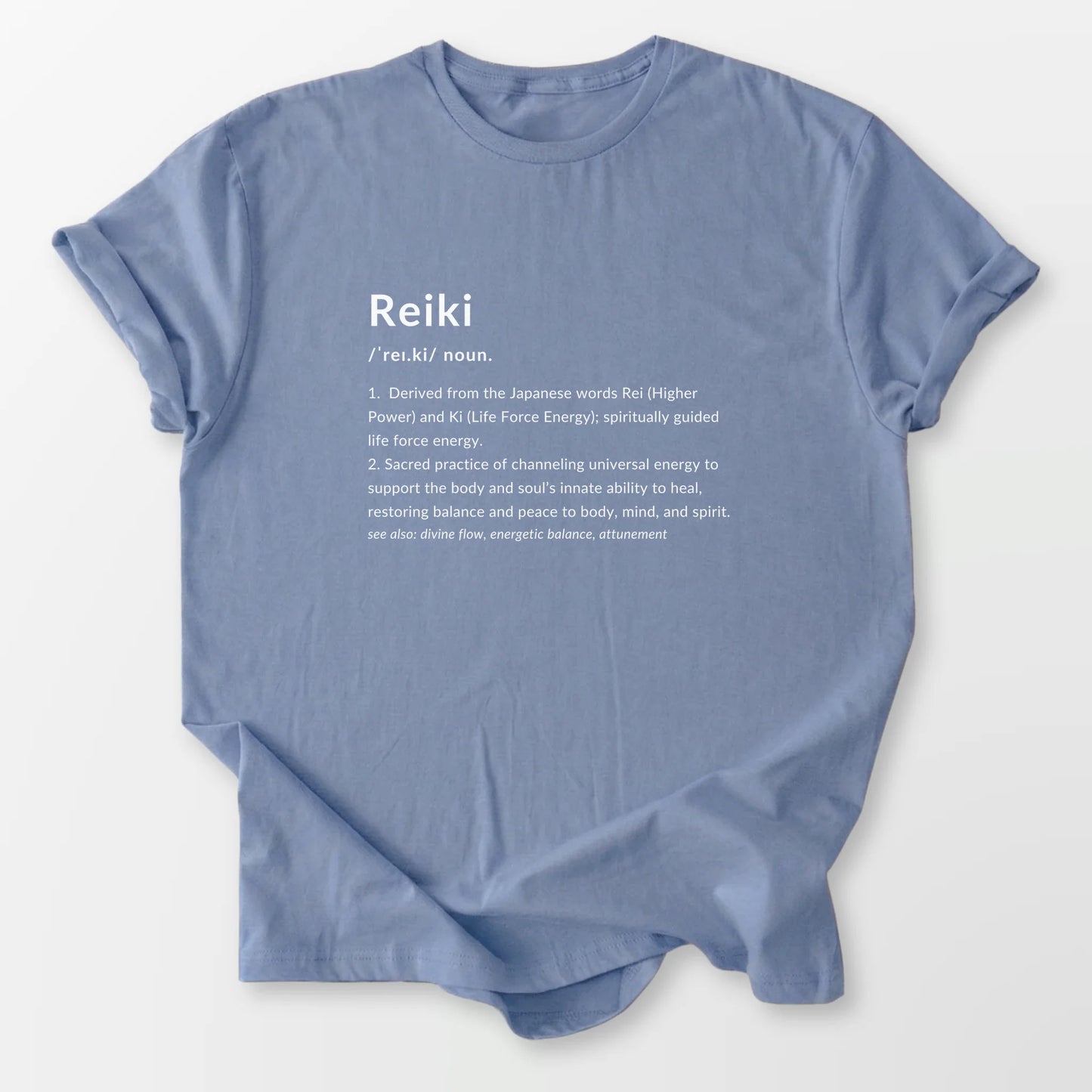 Reiki Definition Tee Stone Blue T-Shirt