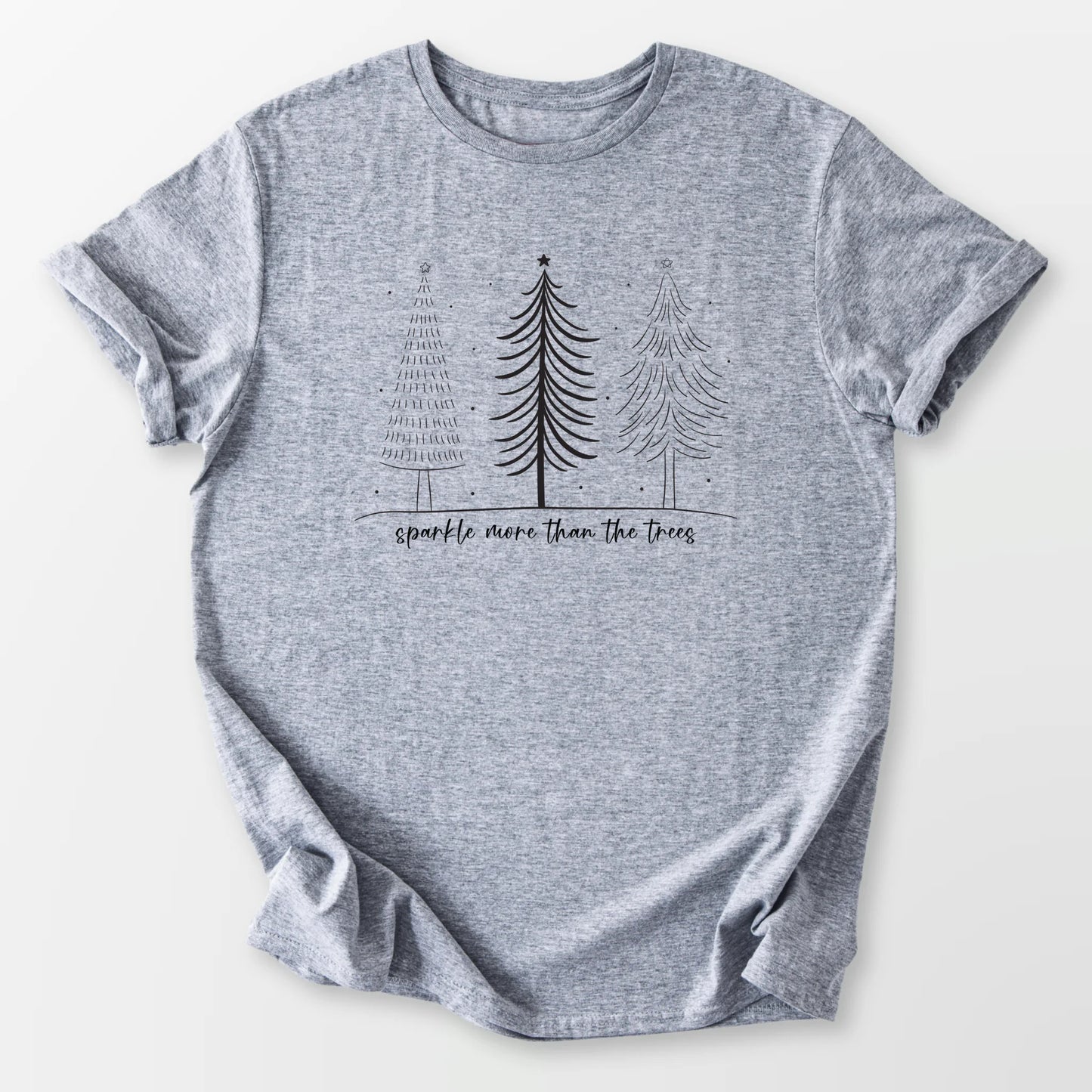 Simply Sparkle Trees Tee Sport Grey T-Shirt