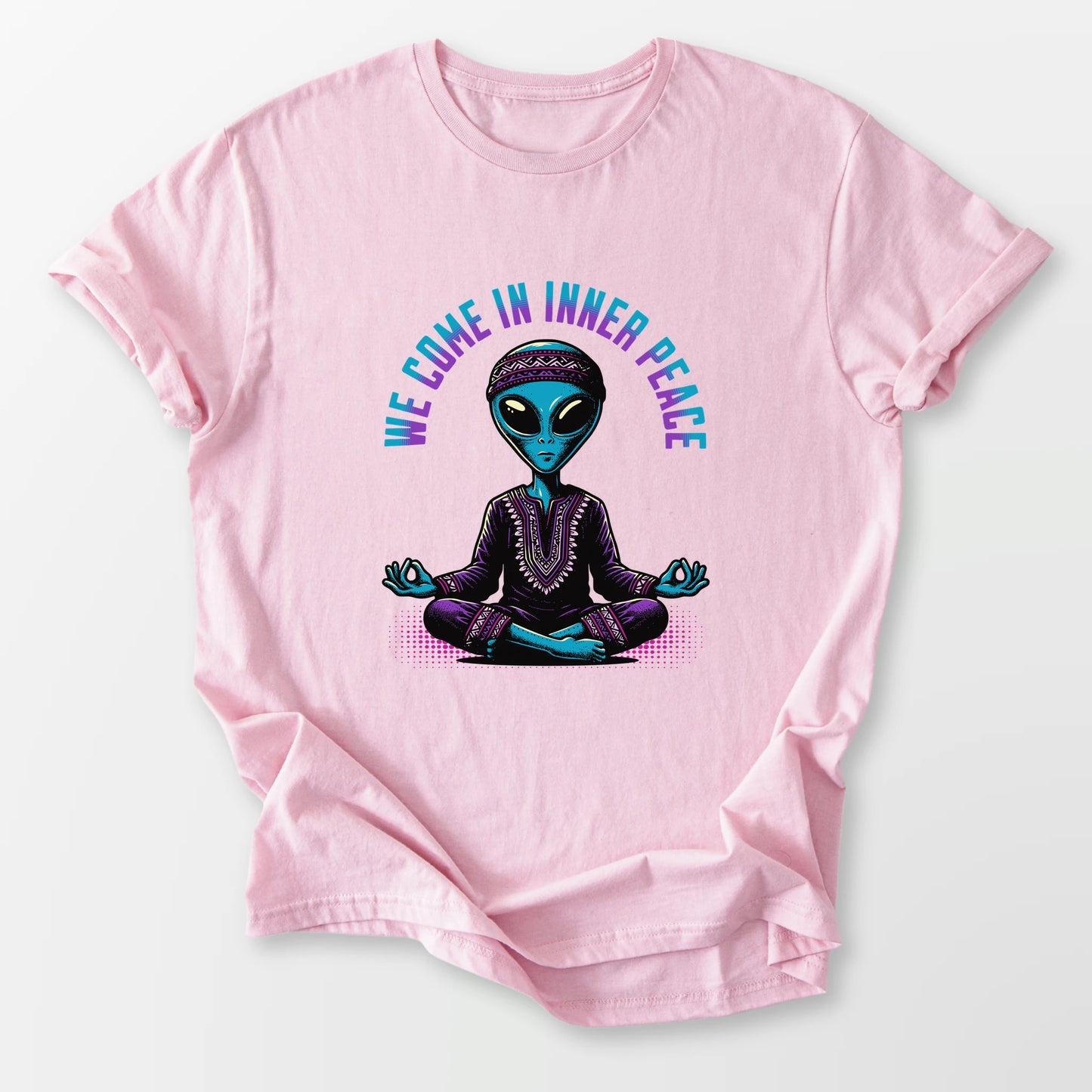 We Come In Inner Peace Tee Light Pink T-Shirt