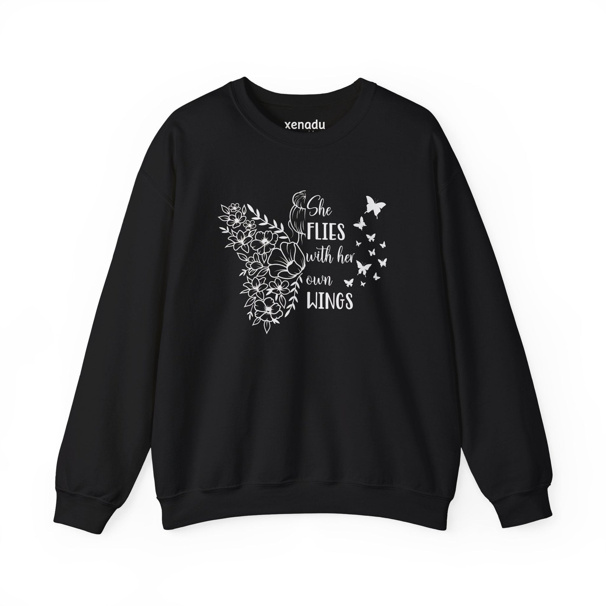 With Her Own Wings Sweatshirt Black Sweatshirt