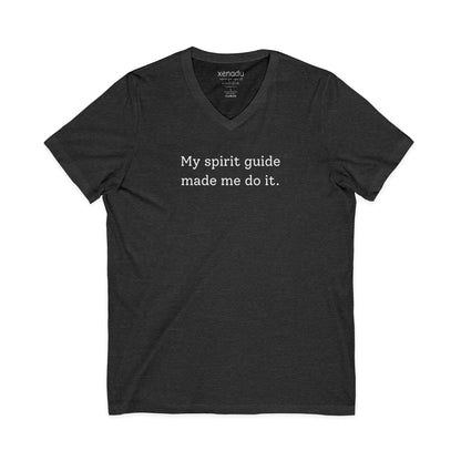 My Spirit Guide V-Neck Tee Dark Heather Grey V-neck