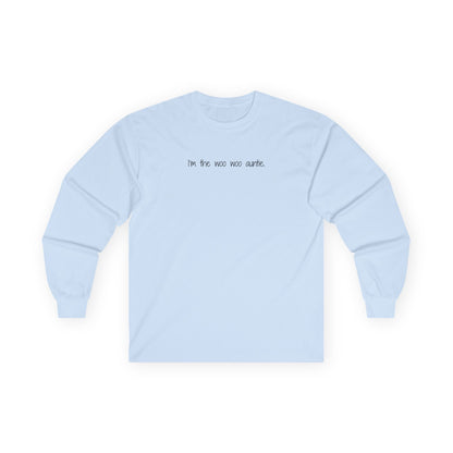 I'm the Woo Woo Auntie Long Sleeve Tee Light Blue Long-sleeve