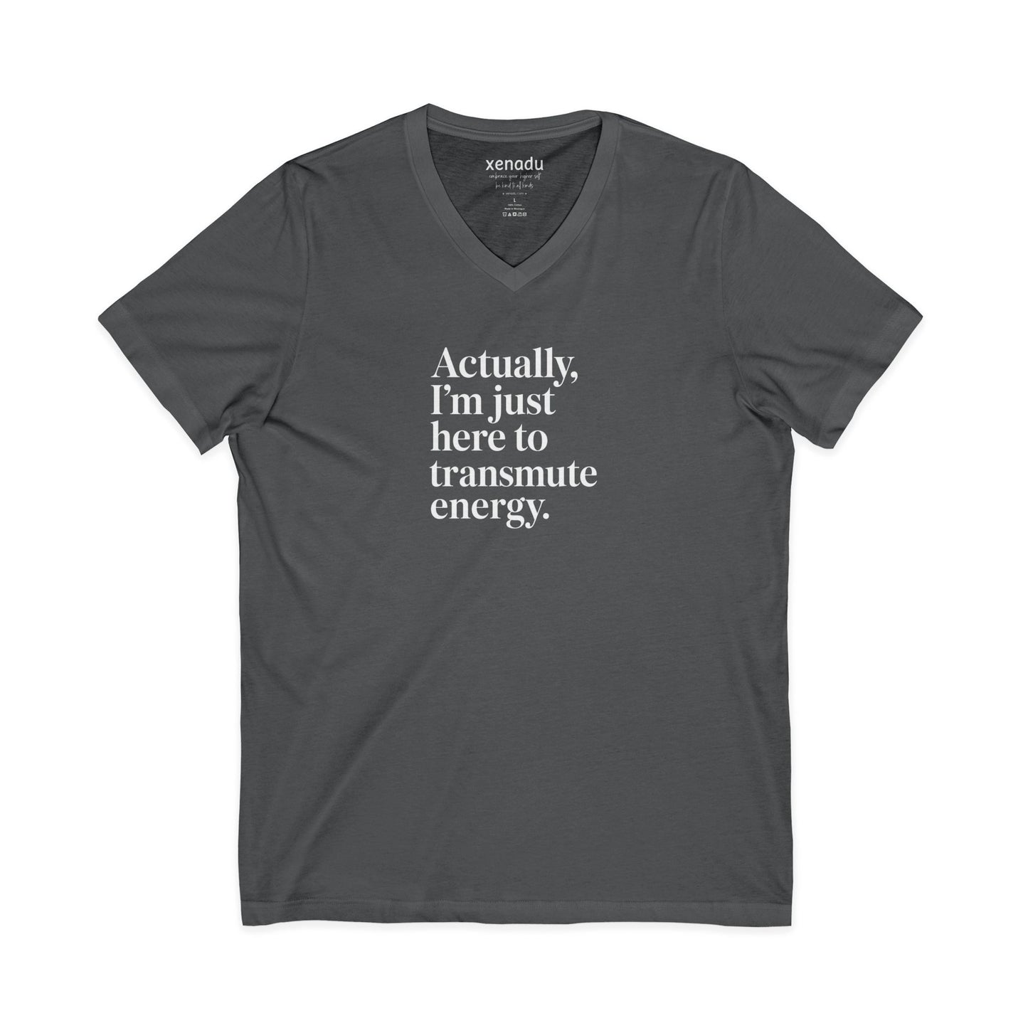 Transmute Energy V-Neck Tee Asphalt V-neck