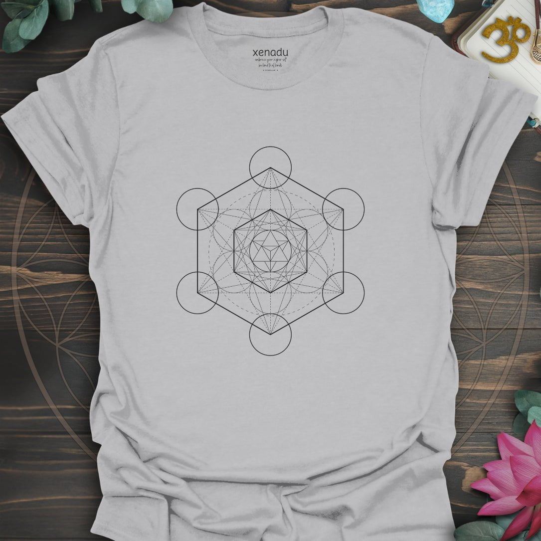 Metatron's Cube Tee Ice Grey T-Shirt
