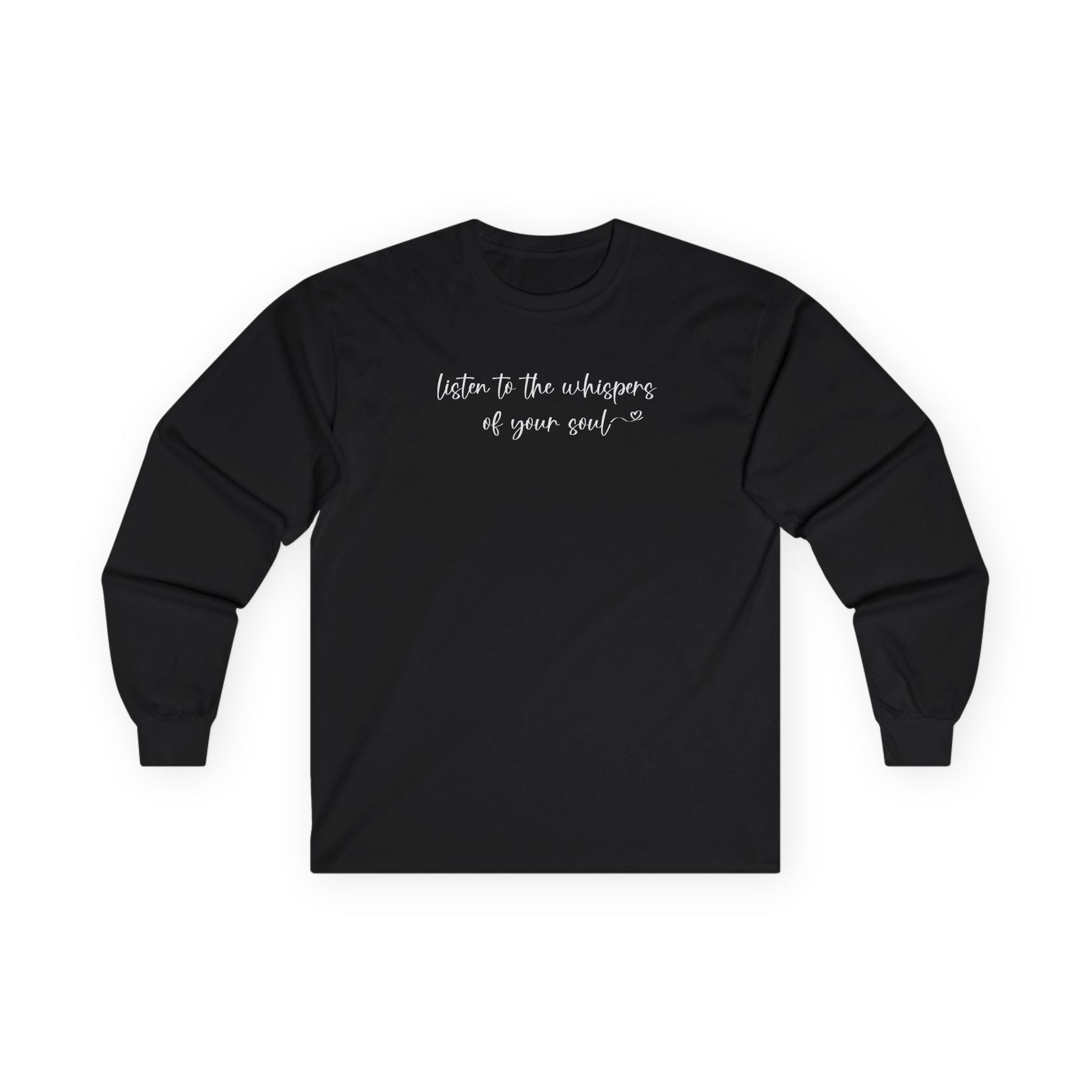 Listen to the Whispers Long Sleeve Tee Black Long-sleeve