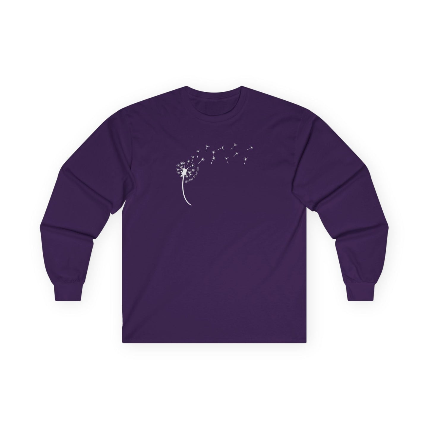 Kindness Dandelion Long Sleeve Tee Purple Long-sleeve