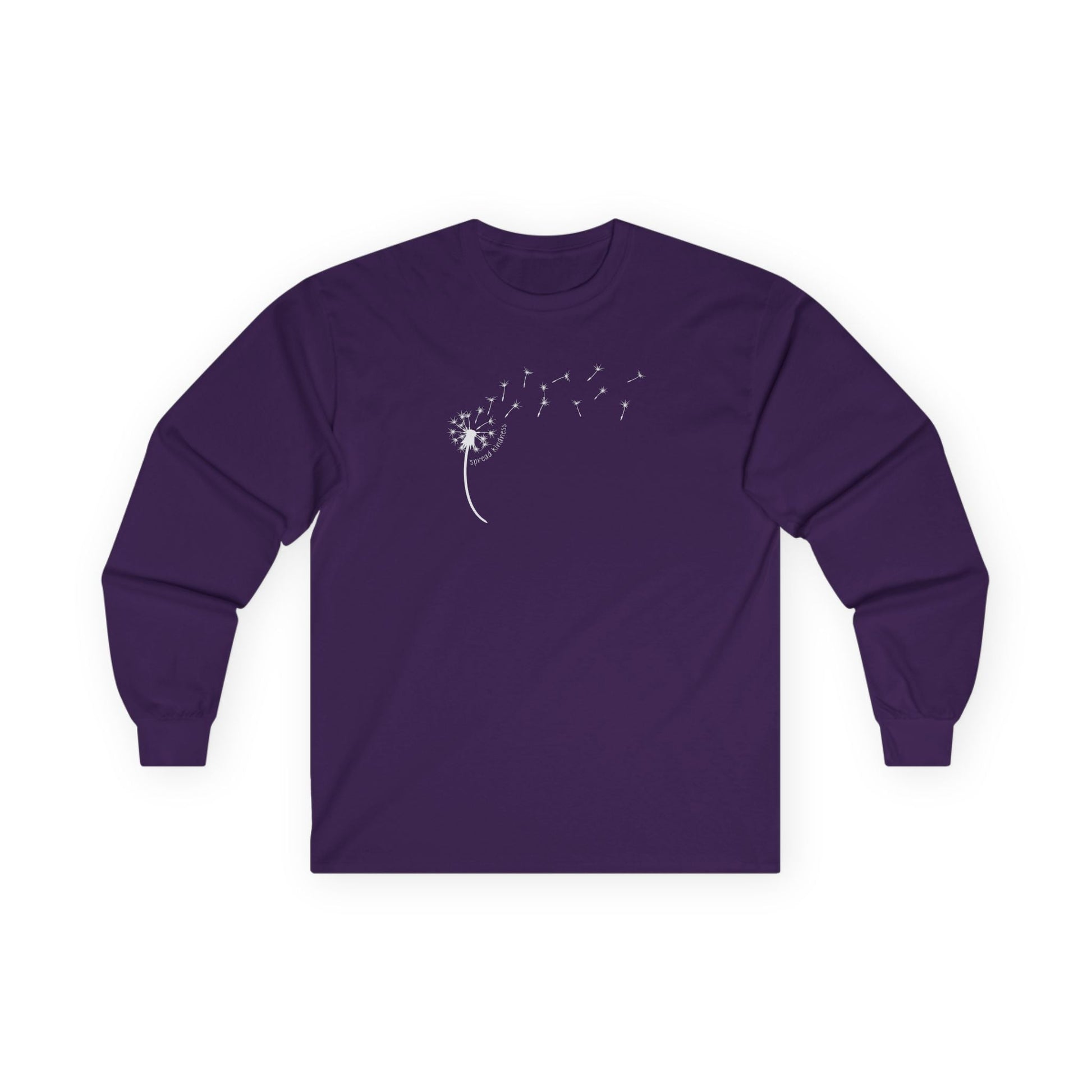 Kindness Dandelion Long Sleeve Tee Purple Long-sleeve