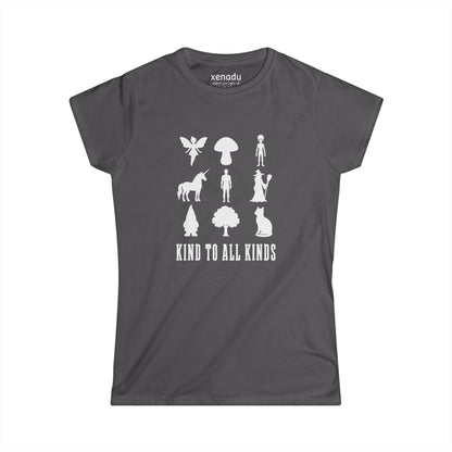 I'm Kind To All Kinds Women's Tee Charcoal