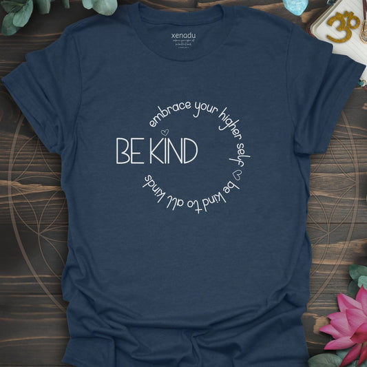 Be Kind to All Kinds Tee Heather Navy T-Shirt