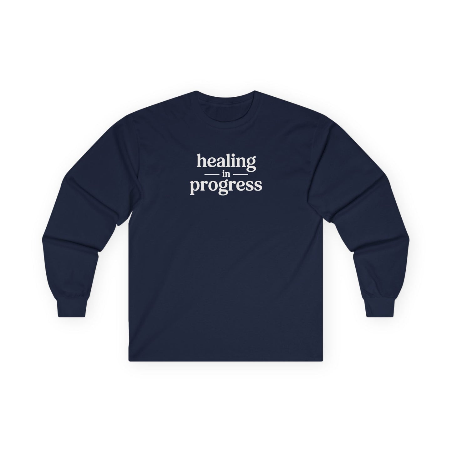 Healing in Progress Long Sleeve Tee Navy Long-sleeve