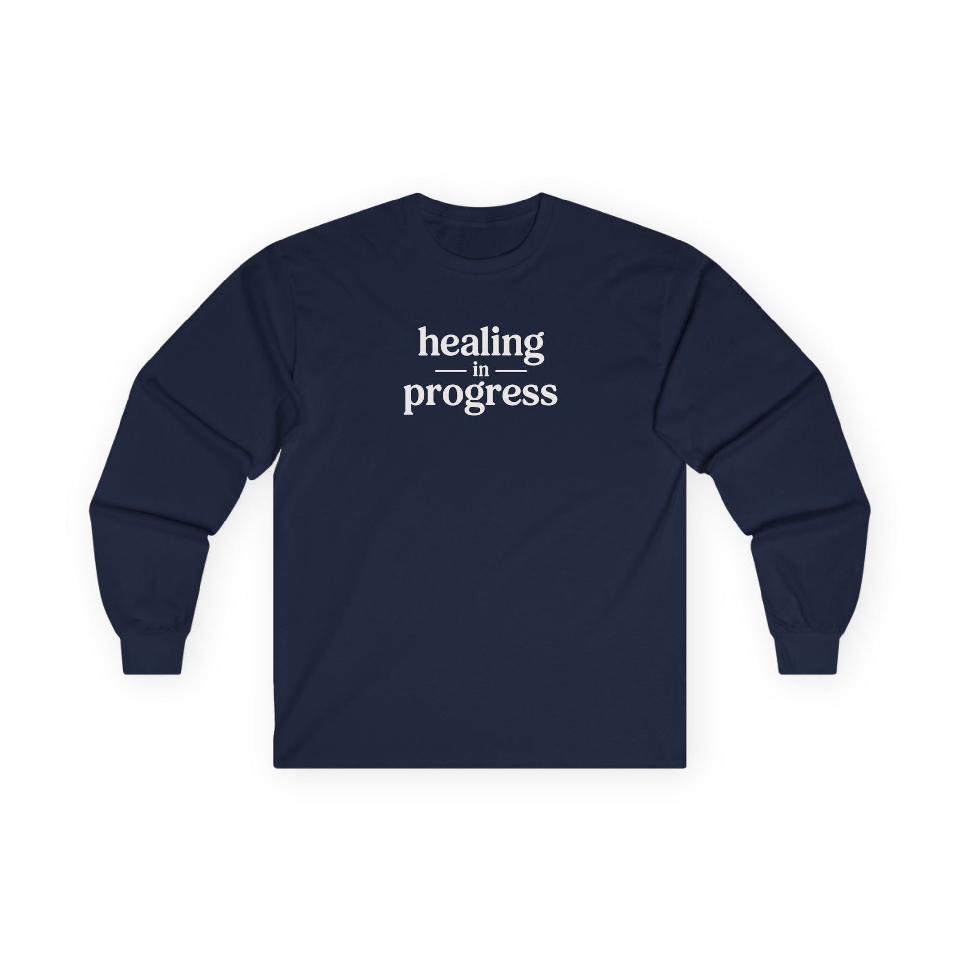 Healing in Progress Long Sleeve Tee Navy Long-sleeve