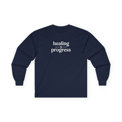 Healing in Progress Long Sleeve Tee Navy Long-sleeve