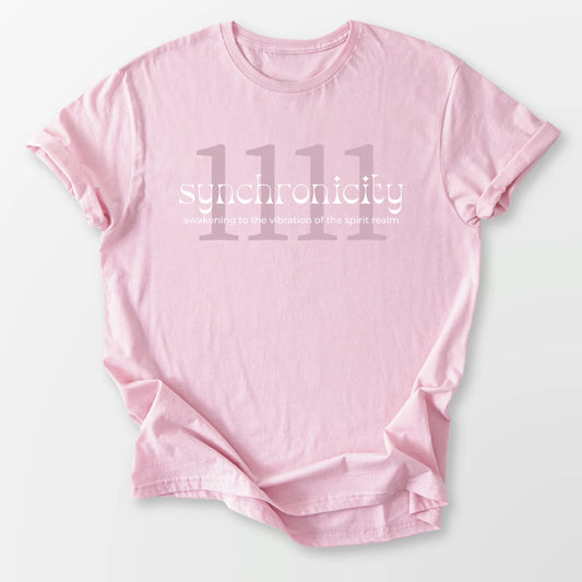 1111 Angel Number Tee Light Pink T-Shirt