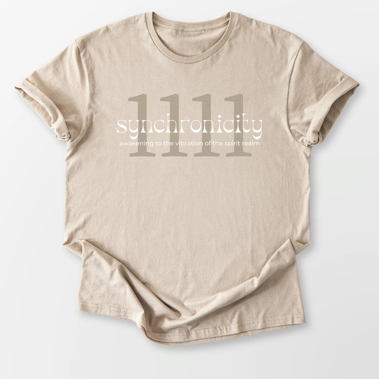 1111 Angel Number Tee Sand T-Shirt