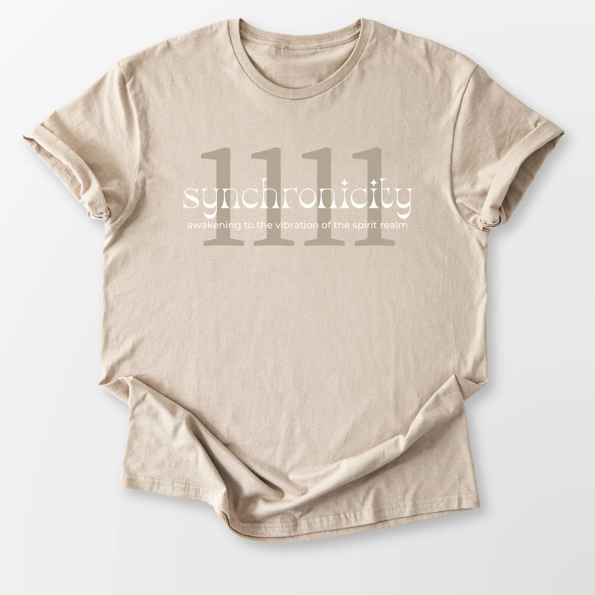 1111 Angel Number Tee Sand T-Shirt