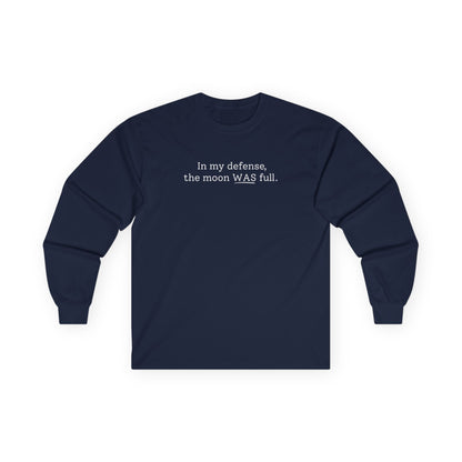 The Moon WAS Full Long Sleeve Tee Navy Long-sleeve
