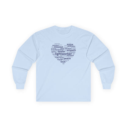 Heart of a Lightworker Long Sleeve Tee Light Blue Long-sleeve