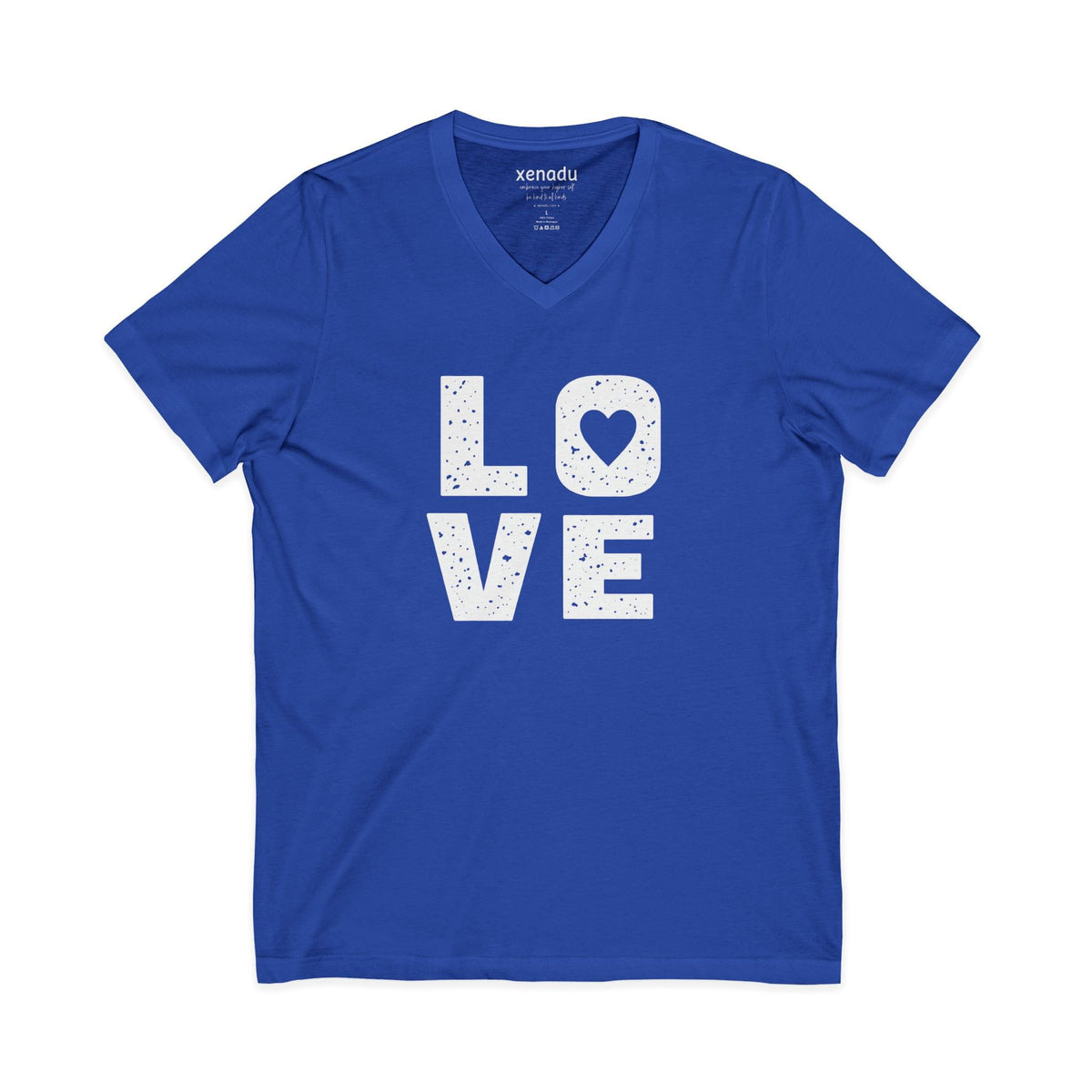 Big Love V-Neck Tee Royal Blue V-neck