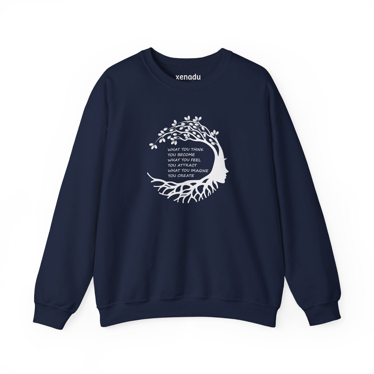 Become Attract Create Sweatshirt Navy