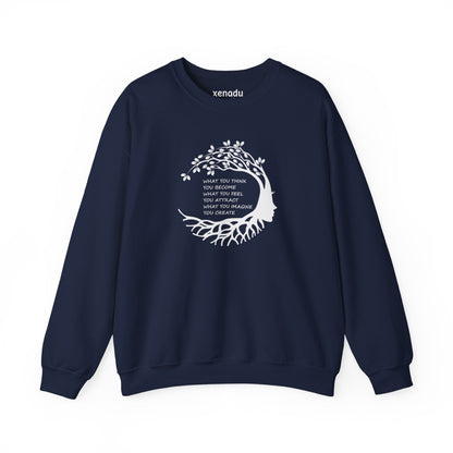 Become Attract Create Sweatshirt Navy