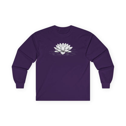 Floating Lotus Long Sleeve Tee Purple Long-sleeve