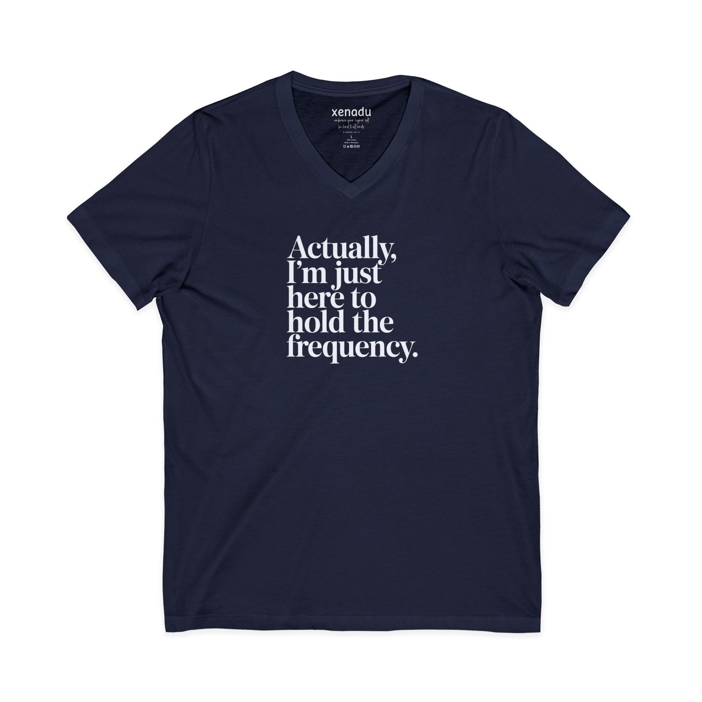 Hold the Frequency V-Neck Navy V-neck