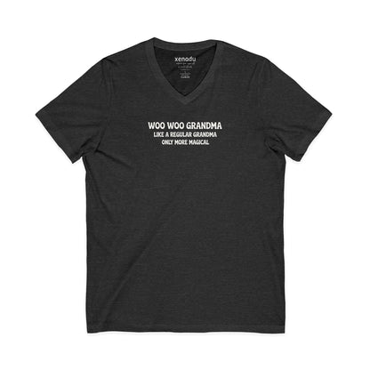 Woo Woo Grandma V-Neck Dark Heather Grey V-neck