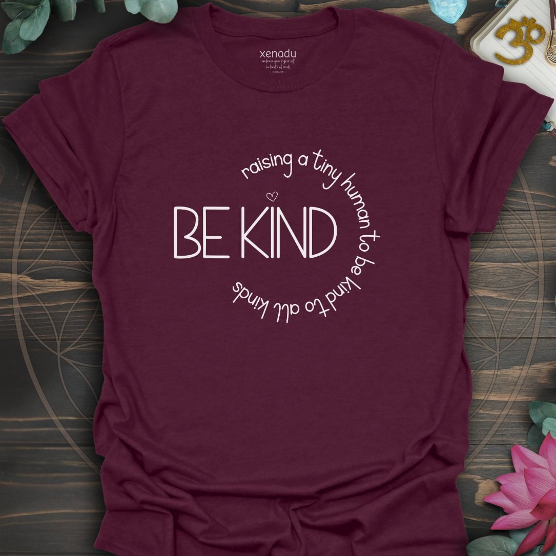 Raising A Tiny Human Tee Maroon T-Shirt