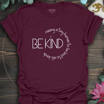 Raising A Tiny Human Tee Maroon T-Shirt