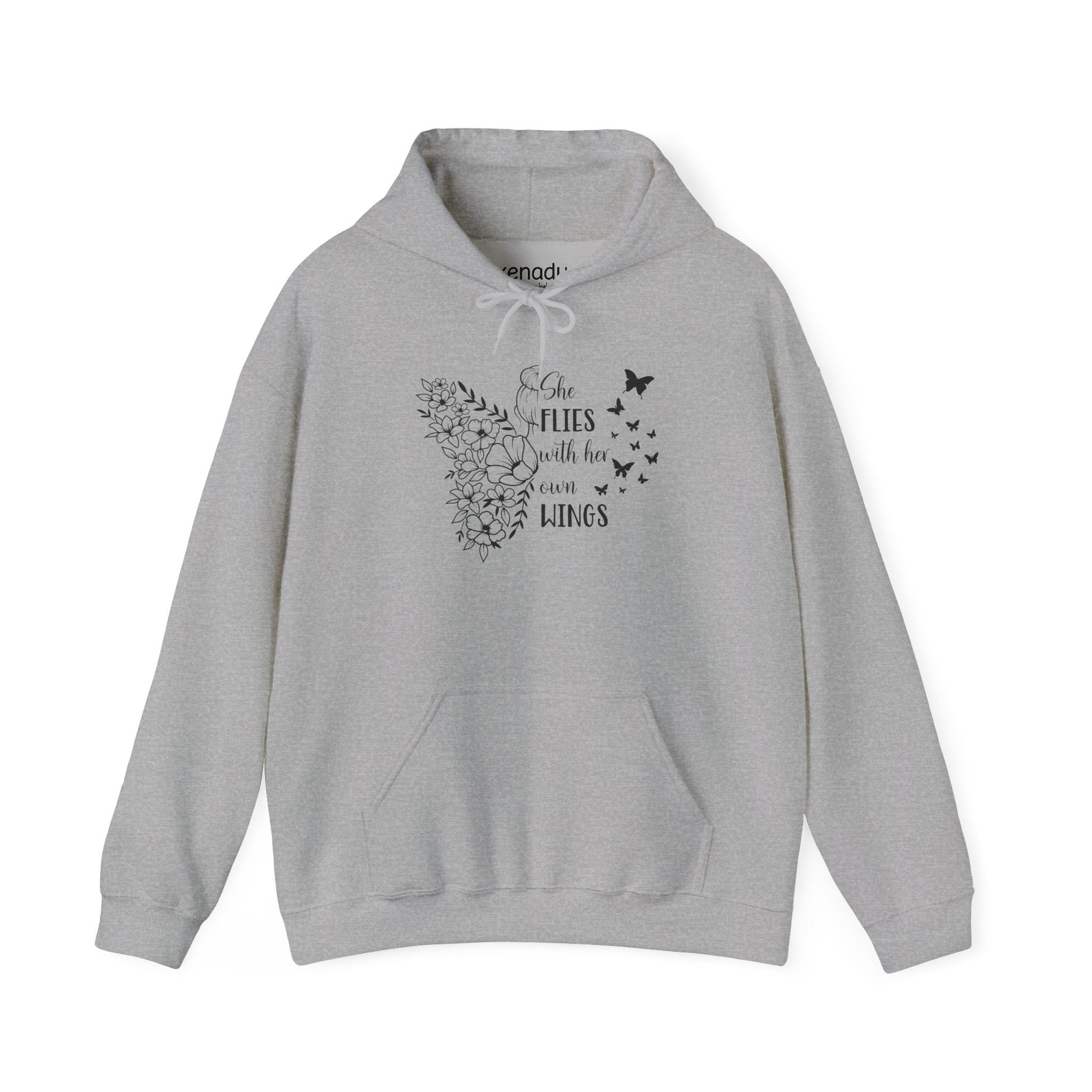 With Her Own Wings Hoodie Sport Grey Hoodie