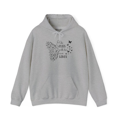 With Her Own Wings Hoodie Sport Grey Hoodie