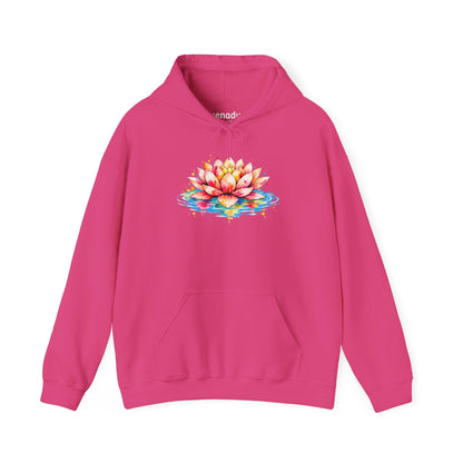 Watercolor Lotus Hoodie Heliconia Hoodie