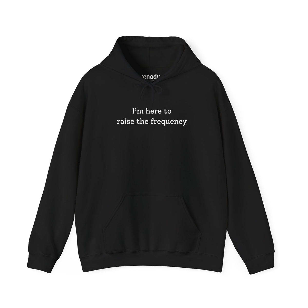 Here to Raise the Frequency Hoodie Black