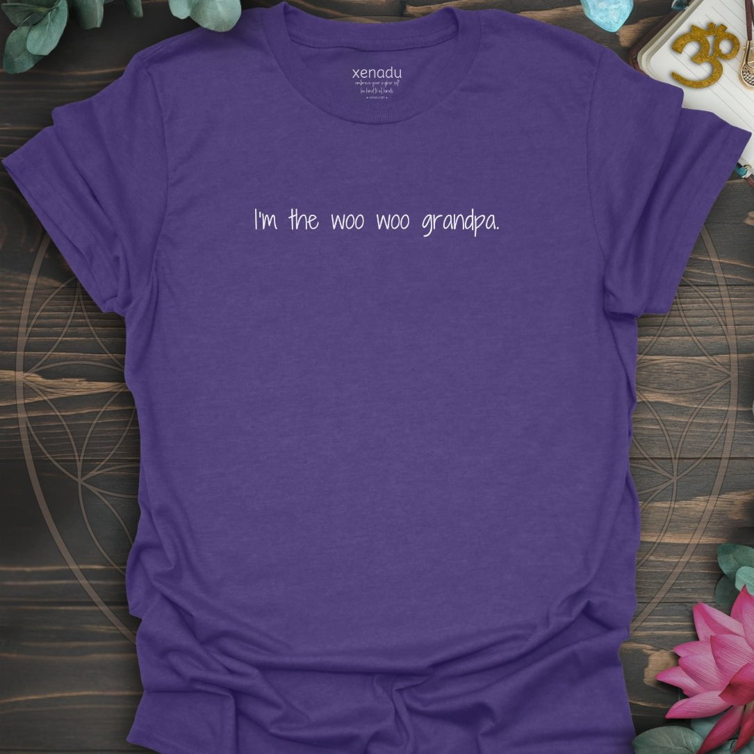 I'm the Woo Woo Grandpa Tee Heather Purple T-Shirt