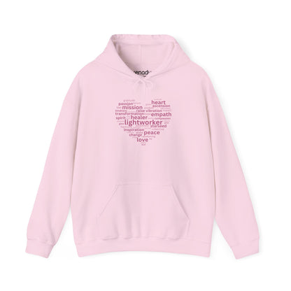 Heart of a Lightworker Hoodie Light Pink Hoodie
