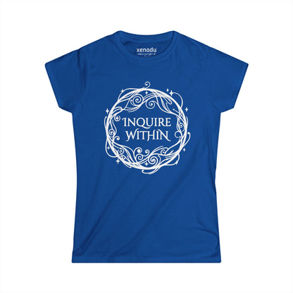 Inquire Within Women's Tee Royal Blue