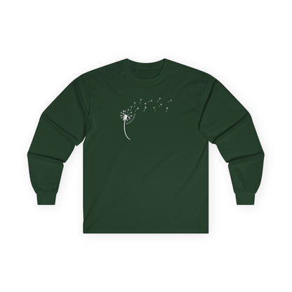 Kindness Dandelion Long Sleeve Tee Forest Green Long-sleeve