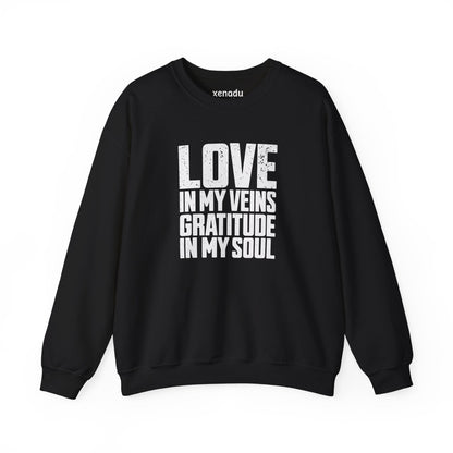 Love In My Veins Sweatshirt Black Sweatshirt
