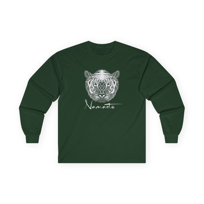Namaste Tiger Long Sleeve Tee Forest Green Long-sleeve