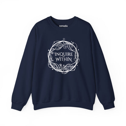 Inquire Within Sweatshirt Navy Sweatshirt
