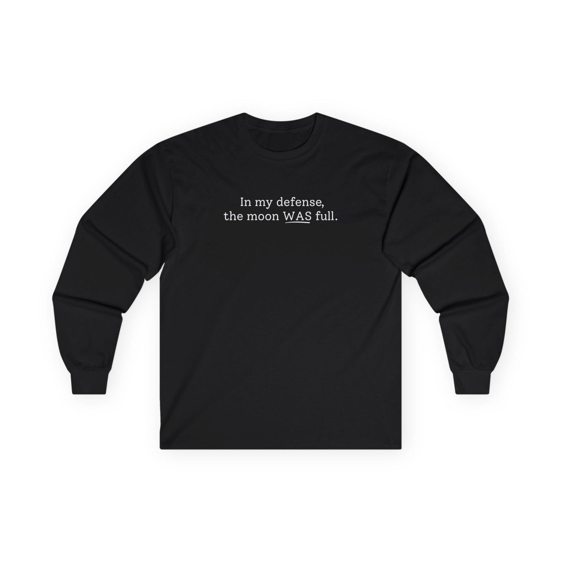 The Moon WAS Full Long Sleeve Tee Black Long-sleeve