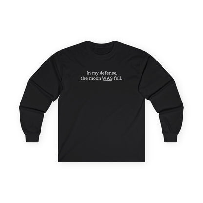 The Moon WAS Full Long Sleeve Tee Black Long-sleeve