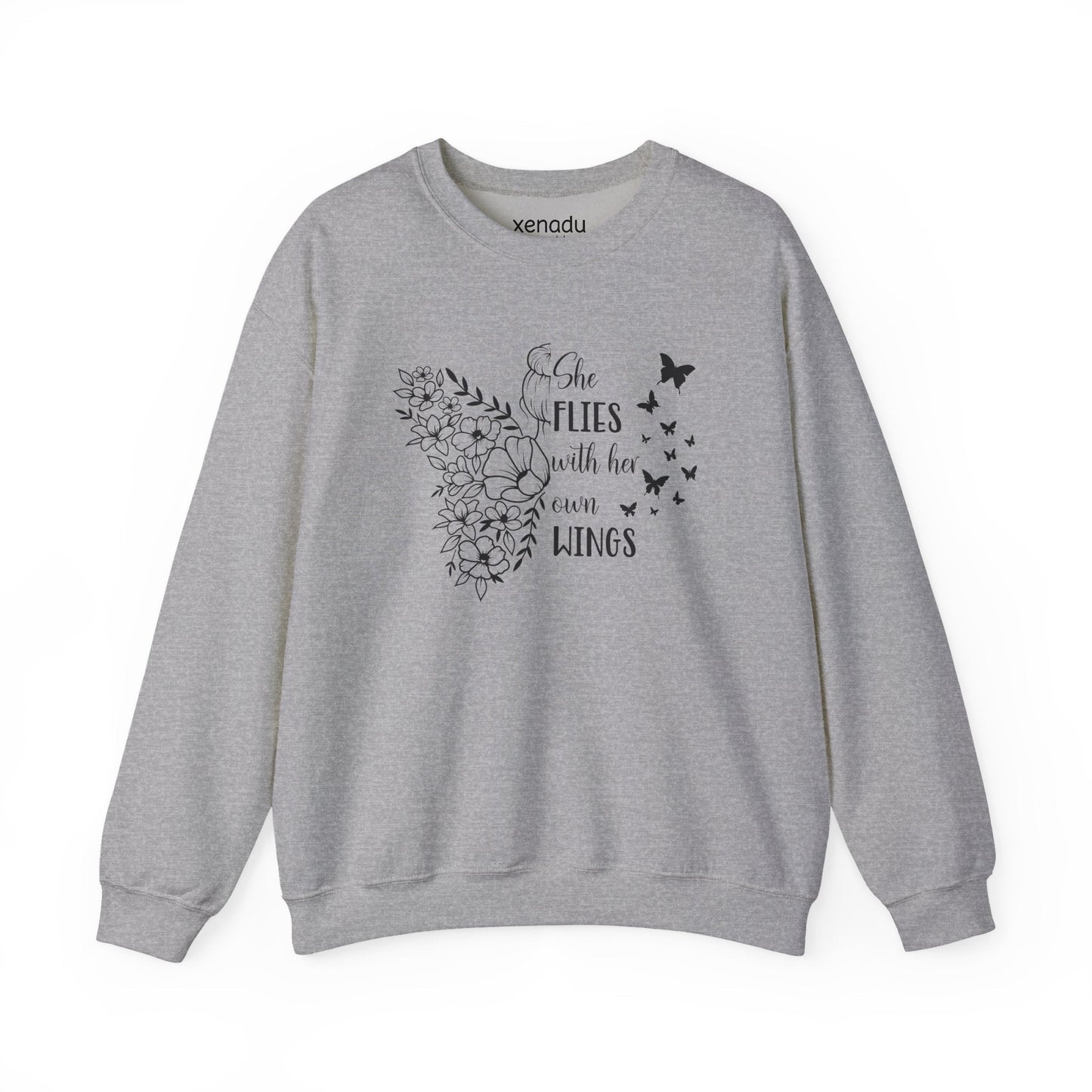 With Her Own Wings Sweatshirt Sport Grey Sweatshirt