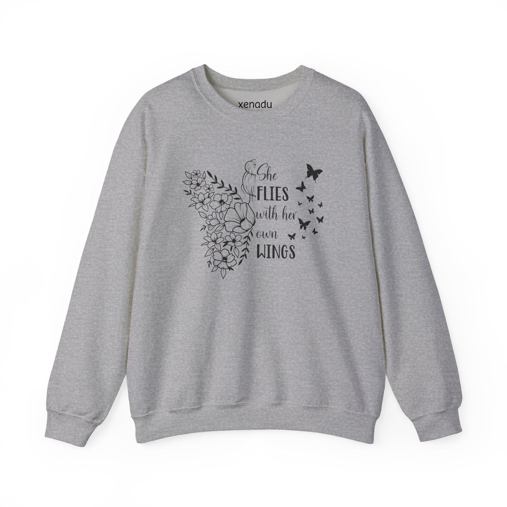 With Her Own Wings Sweatshirt Sport Grey Sweatshirt